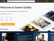 Tablet Screenshot of gamerguides.com